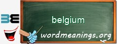 WordMeaning blackboard for belgium